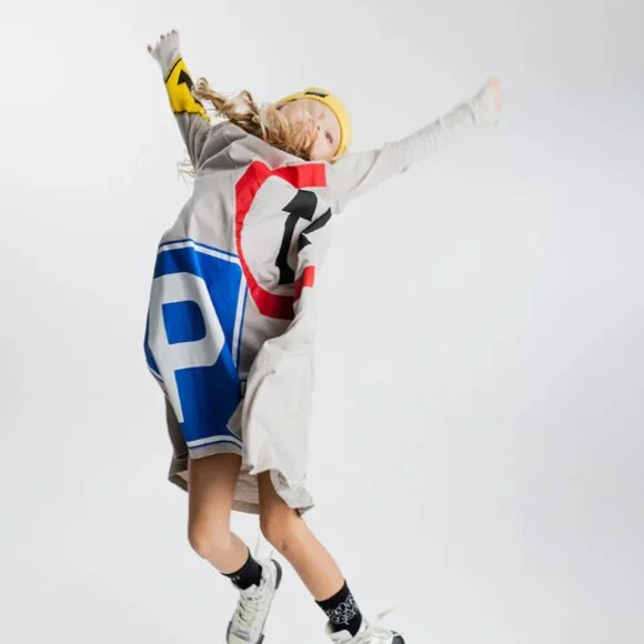 nununu way 360 dress girl's dress road signs printed 100% cotton - Picture 6 of 10